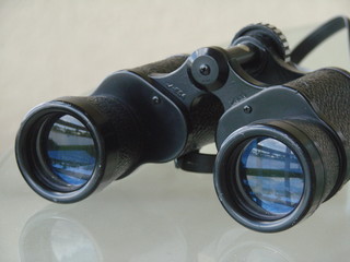 binoculars awaiting use