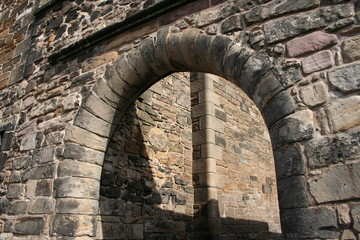 archway and stone wall