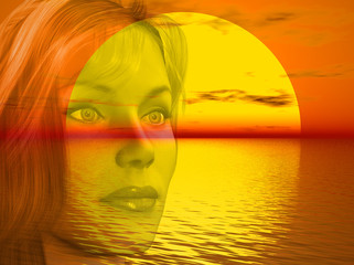 donna nel sole