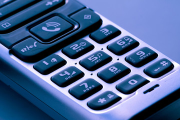 close up of telephone keypad