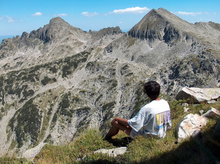 Fototapeta premium top of mountain, early morning