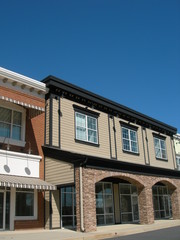 suburban shopping center under construction