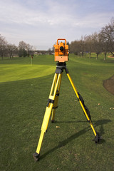 surveying the golf course