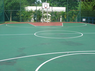 empty basketball court
