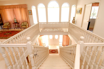 Fototapeta na wymiar ivory internal staircase