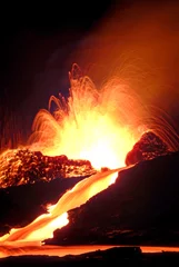 Crédence de cuisine en verre imprimé Volcan volcan en éruption