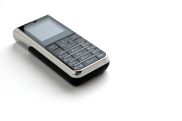modern mobile phone with white background