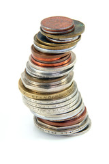 piles of old coins