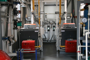 interior of gas boiler-house