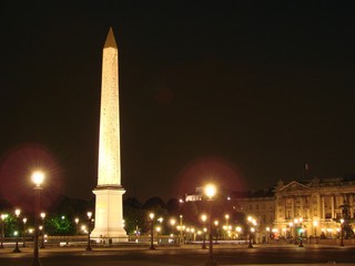place de la concorde de nuit