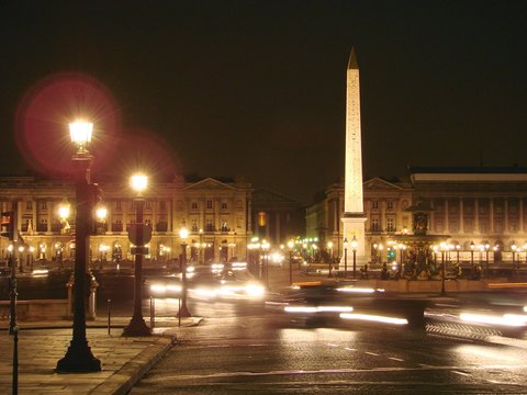 Fototapeta place de la concorde de nuit