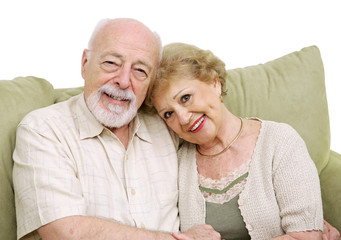 senior couple at home