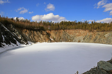 the frozen lake