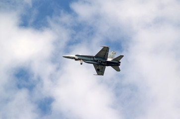 Fototapeta na wymiar a jet fighter in the sky