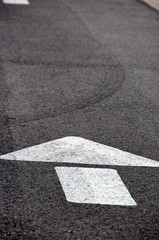 directional arrow on parking lot