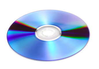 dvd disk on white