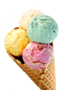  waffle basket with ice-cream