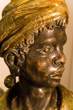 old statue of african man (moor)