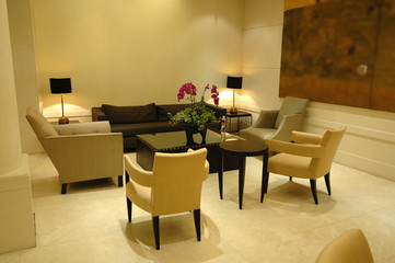 the lobby in hotel