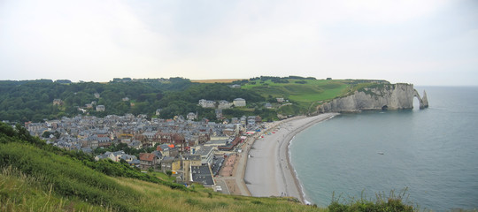 famous norman city with nice cliffs of limestone falling into th