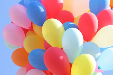 Photo sur Aluminium Sports de balle ballons multicolores