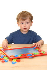 child and letters