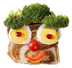 smiling food face
