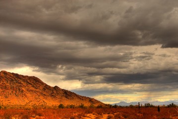desert mountain storm