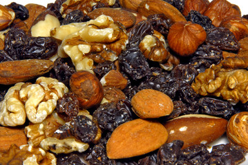 nuts and raisins