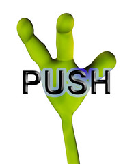 alien hand pushing button 227