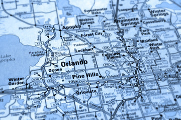 Fototapeta na wymiar mapy Orlando
