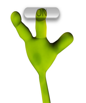 alien hand pushing button 239