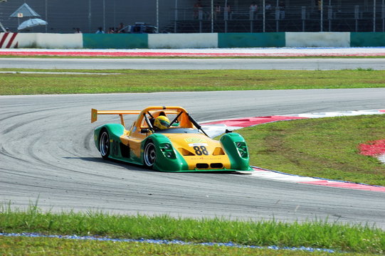 race car at the track