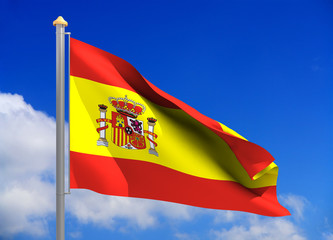 spain flag (include clipping path)