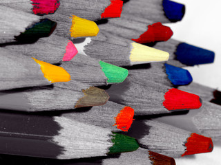 crayons de couleur, pop art