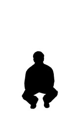 silhouette of a casual man
