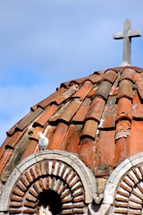 a church roof in athens, greece