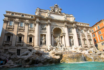 Naklejka premium trevi fountain in rome, italy