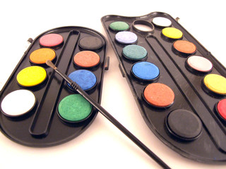 two cases of water color