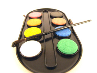 water color and brush