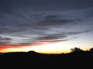 dark sunset in sedona