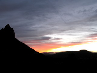 deep sunset in the stone desert