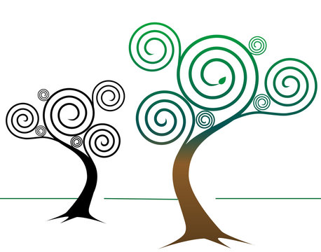 Spirally Tree Designs