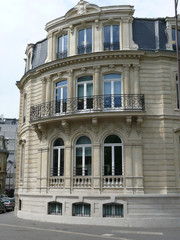 Obraz premium façade ronde en pierre.