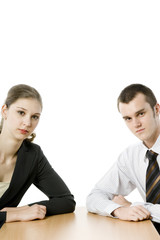 serious business people