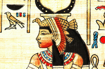 close up of the ancient egyptian papyrus