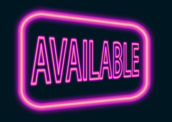 available neon sign