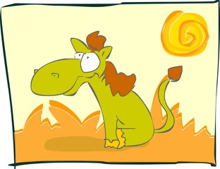 a funky little horse in the wild west
