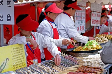 Foto op Canvas beijing night snack market © BBB3