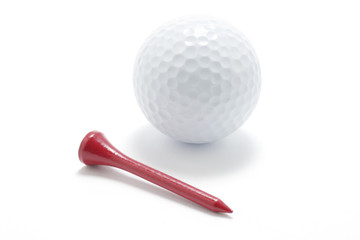 golf ball and golf tee